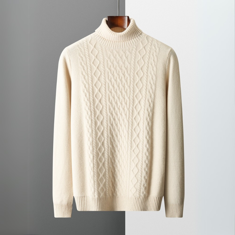 Radcliffe Merino Wool Turtleneck — Cable-Knit Sweater 8