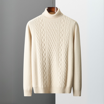 Radcliffe Merino Wool Turtleneck — Cable-Knit Sweater 8