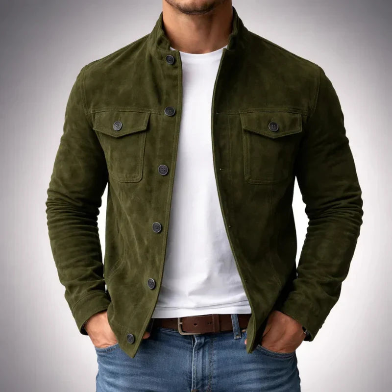 Classic Pocket Suede Jacket — Premium Italian Suede Men's Coat 1
