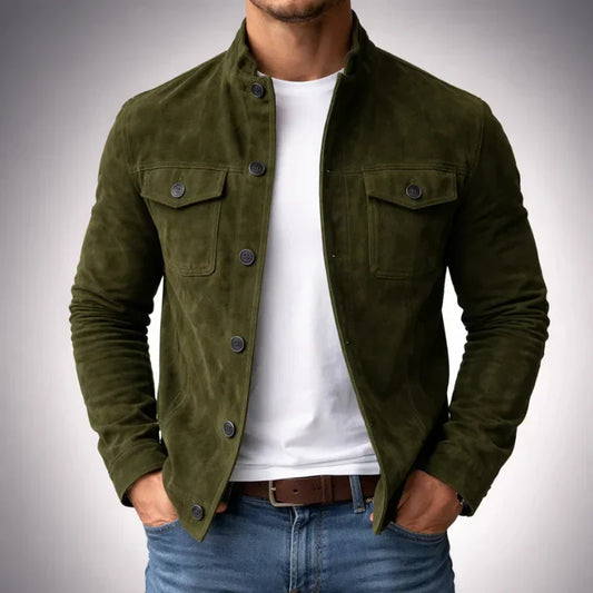 Classic Pocket Suede Jacket — Premium Italian Suede Men's Coat 1