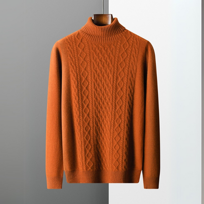 Radcliffe Merino Wool Turtleneck — Cable-Knit Sweater 1