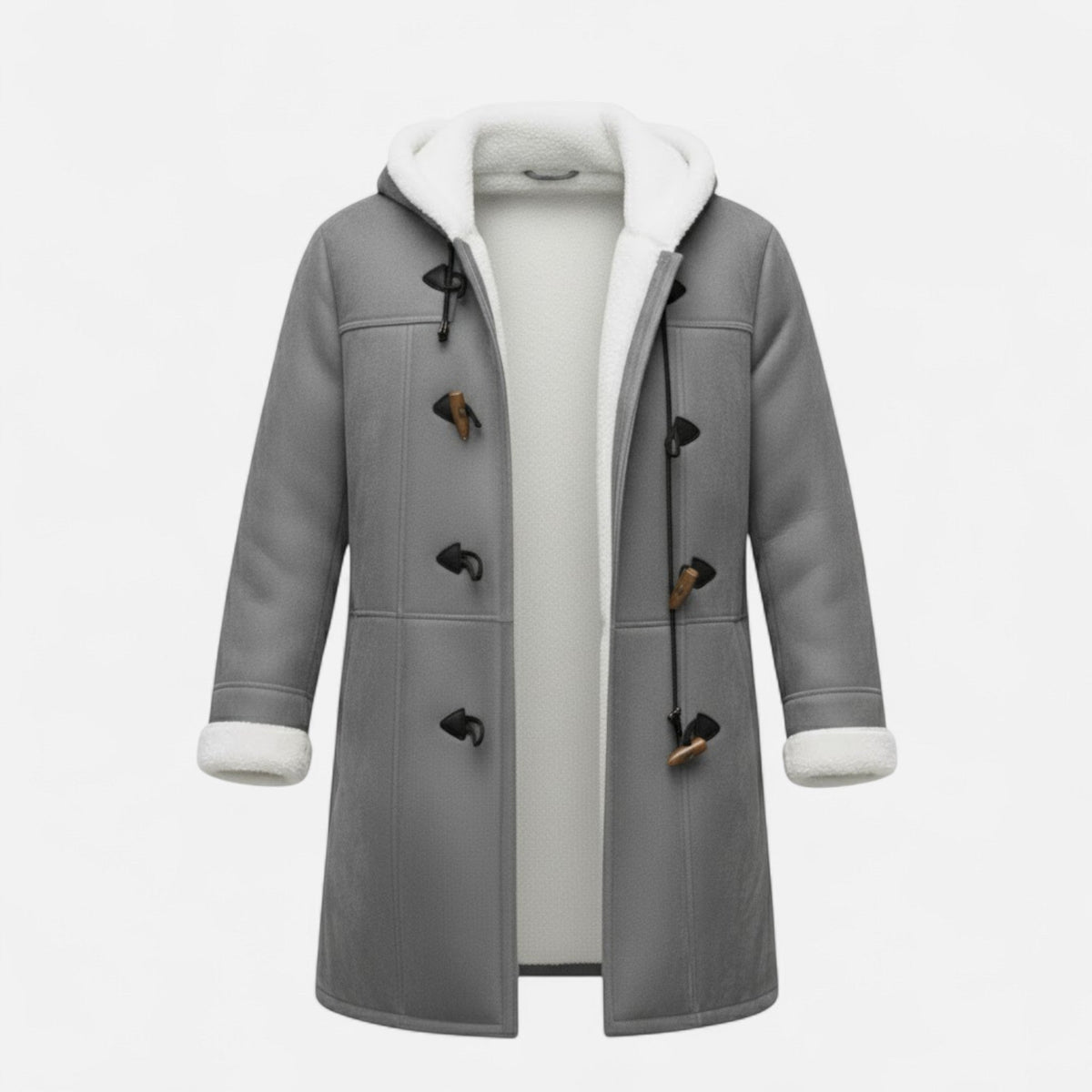Women's Hooded Button-Front Winter Coat with Pockets 4