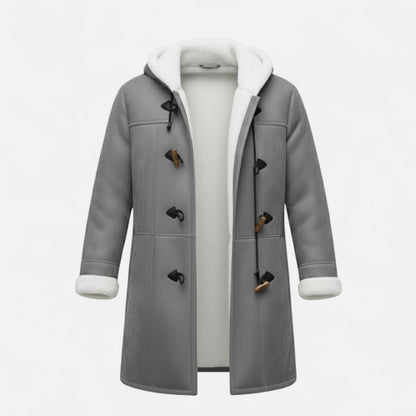 Women's Hooded Button-Front Winter Coat with Pockets 4