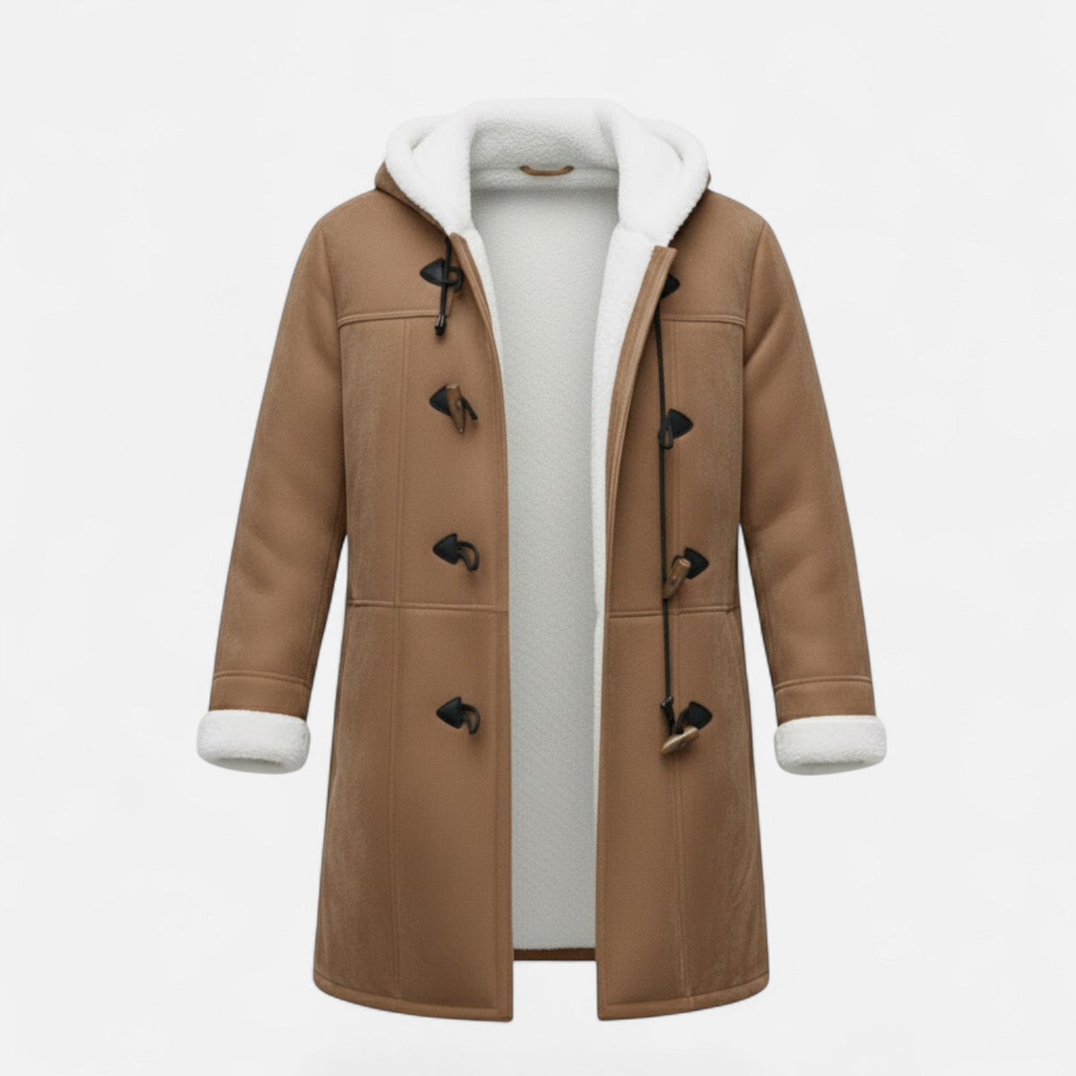 Women's Hooded Button-Front Winter Coat with Pockets 16