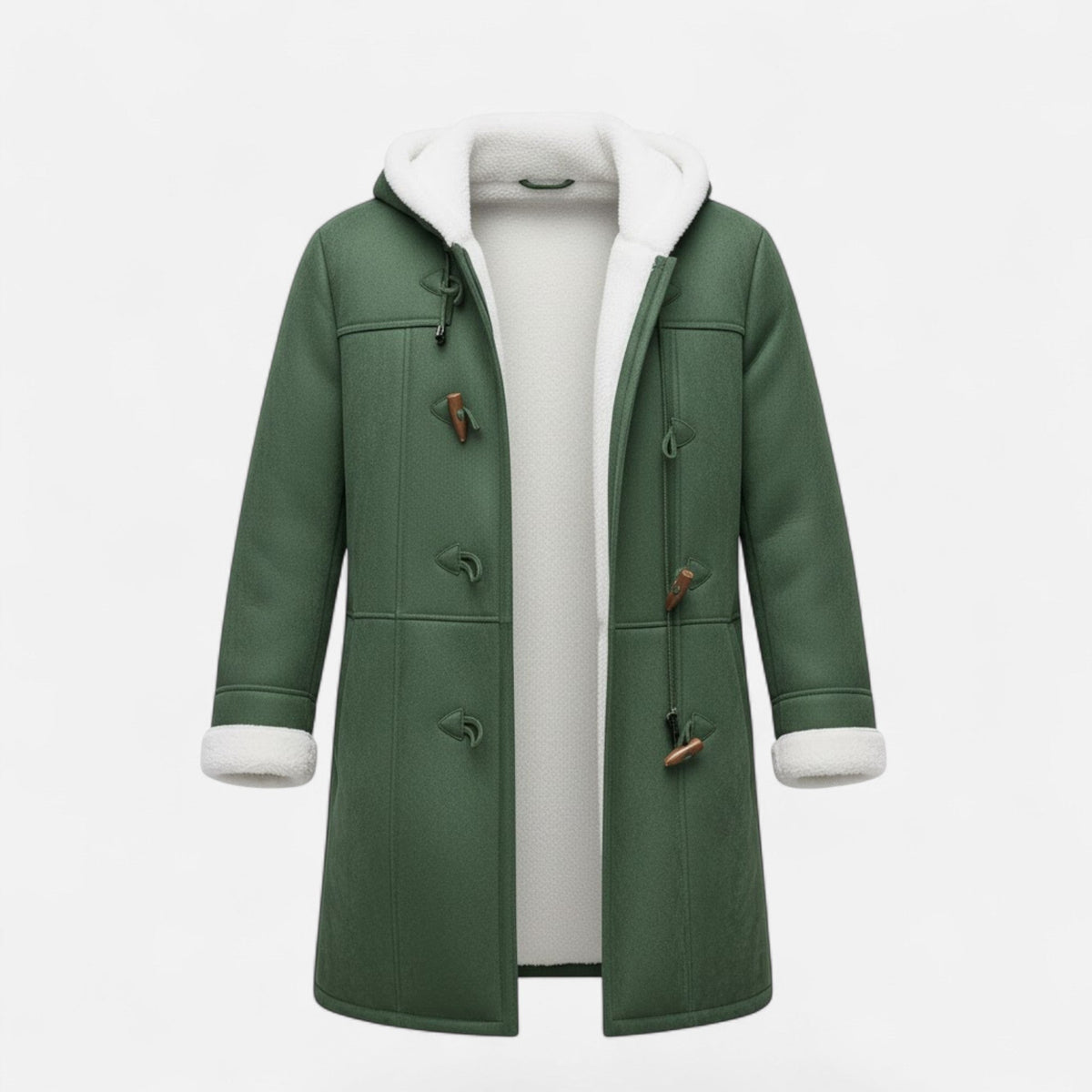 Women's Hooded Button-Front Winter Coat with Pockets 7