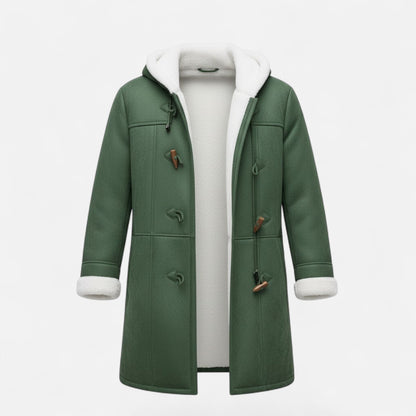 Women's Hooded Button-Front Winter Coat with Pockets 7