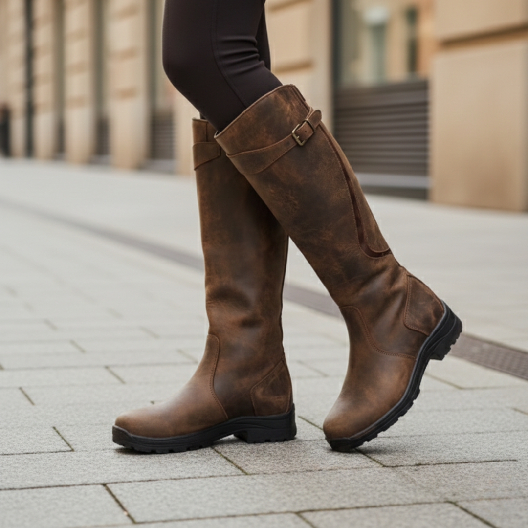 Waterproof Knee High Boots — Adjustable Buckle Strap 2