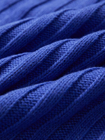 Ribbed Pullover Sweater — Relaxed High-Neck Comfort Knit 16