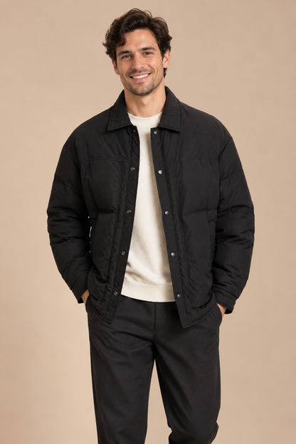 Armel Padded Jacket – Lightweight Snap-Front Layer for Men
