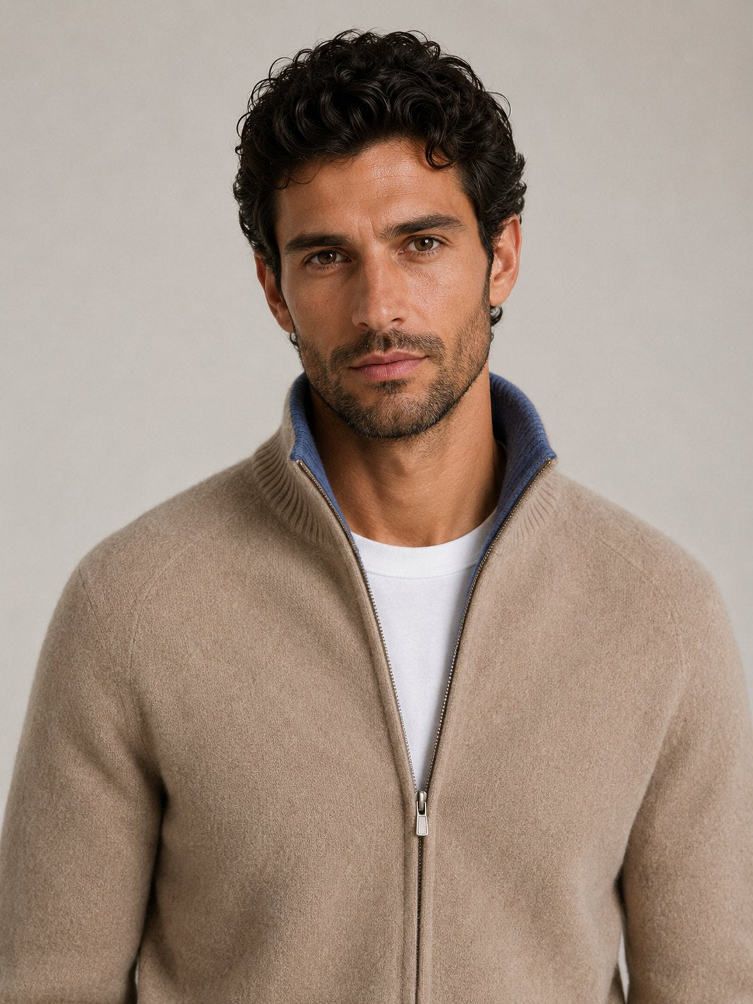Hover Brothers - Men's - Merino Wool Full-Zip Cardigan