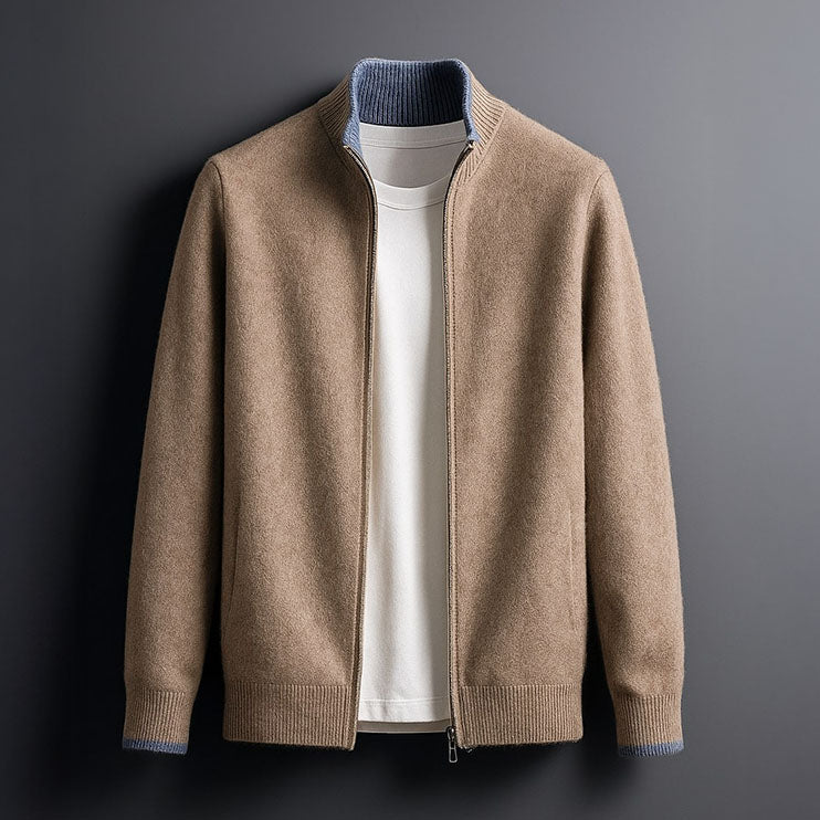 Men's Merino Full-Zip Jacket — Lightweight Fine-Gauge Wool 1