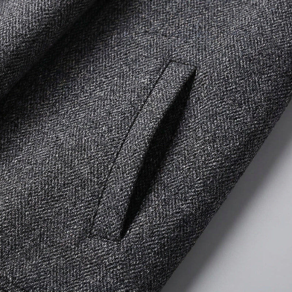 Knit Wool Full-Zip Jacket — Relaxed Fit Turn-Down Collar 8