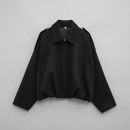 Faux Suede Bomber Jacket — Cropped Blouson Fit Women 19