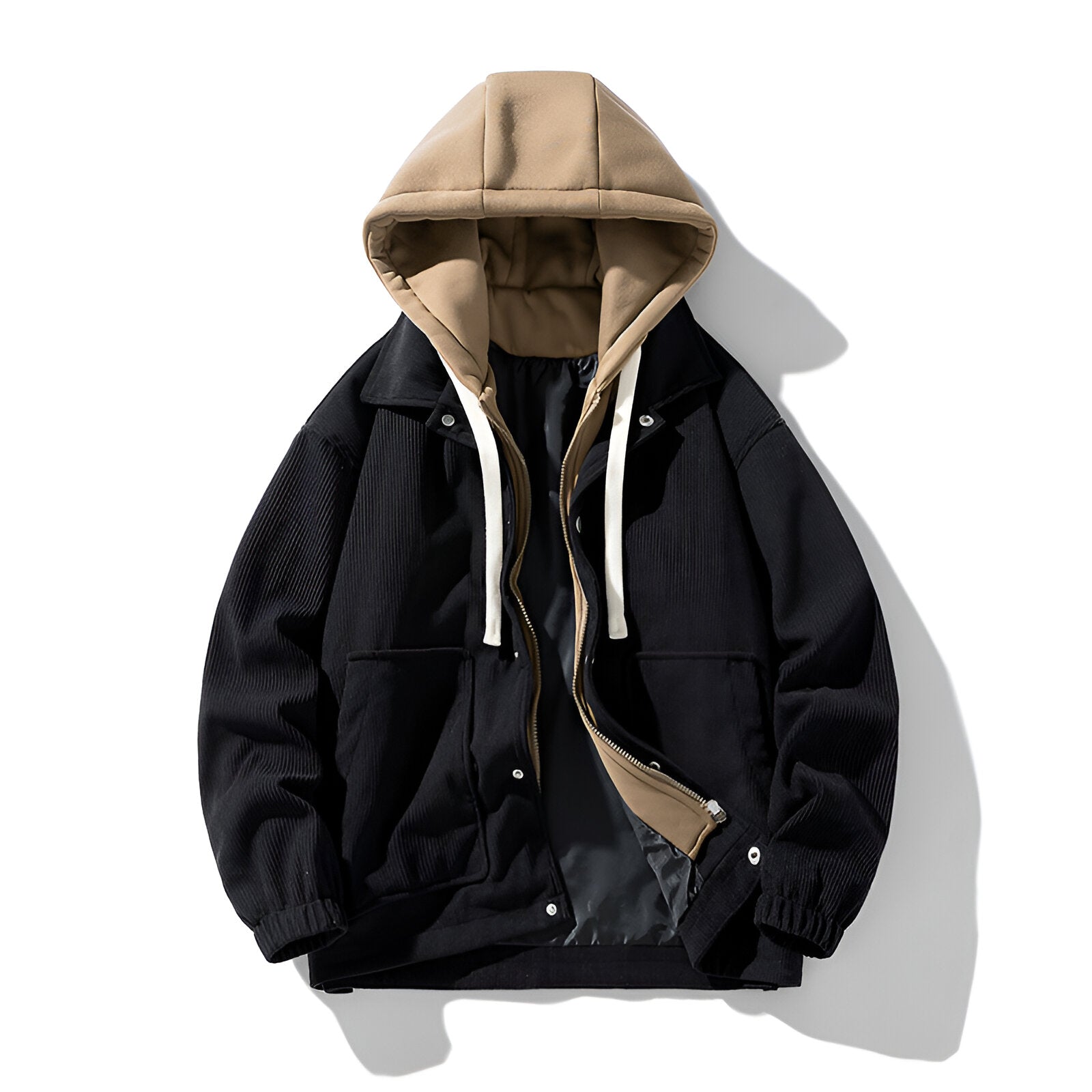Timber Corduroy Jacket — Hooded Zip-Up with Patch Pockets 3