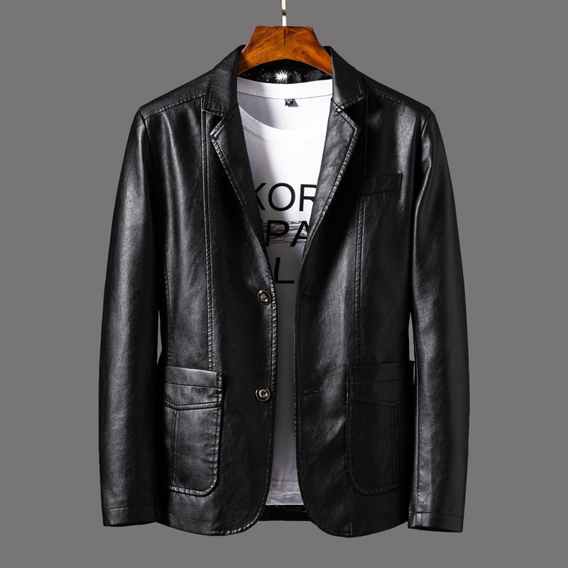 Norris Vegan Leather Blazer – Vintage Tailored Jacket 3
