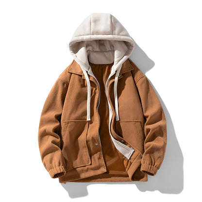 Timber Corduroy Jacket — Hooded Zip-Up with Patch Pockets 2
