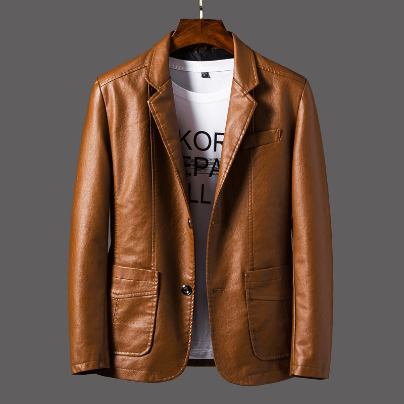 Norris Vegan Leather Blazer – Vintage Tailored Jacket 1