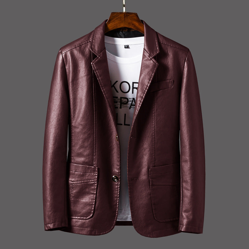 Norris Vegan Leather Blazer – Vintage Tailored Jacket 4