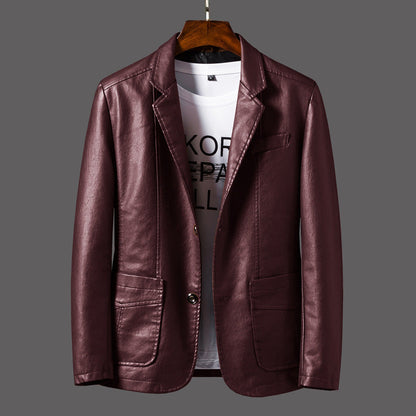 Norris Vegan Leather Blazer – Vintage Tailored Jacket 4