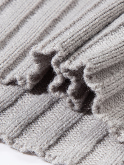 Ribbed Pullover Sweater — Relaxed High-Neck Comfort Knit 8