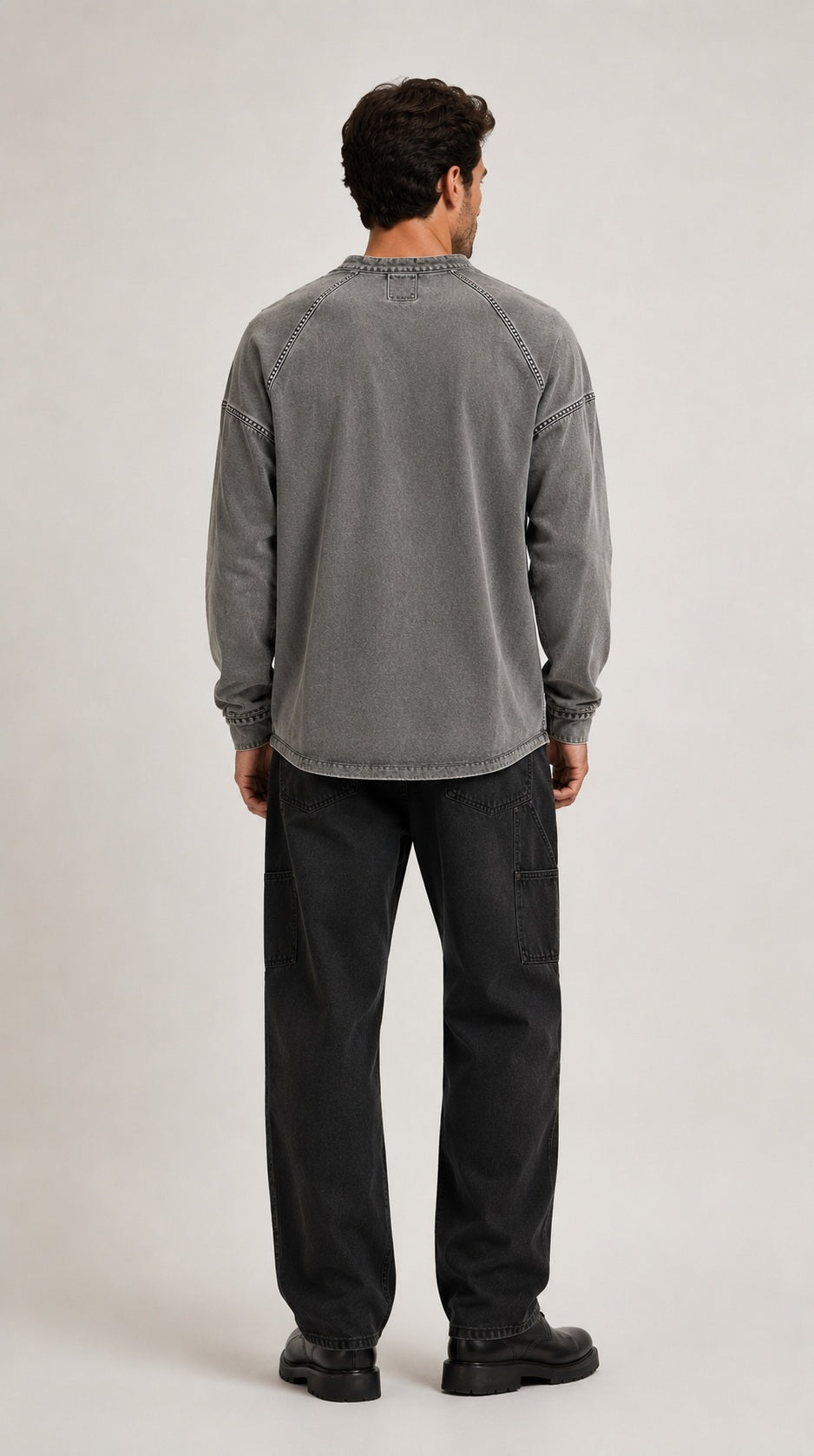 Hover Brothers - Men's - Washed Knit Henley Pullover