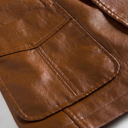 Norris Vegan Leather Blazer – Vintage Tailored Jacket 8