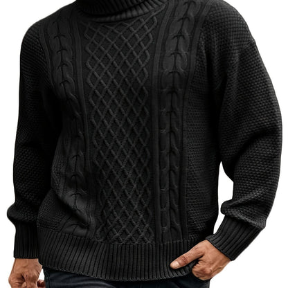 Ambrose Cable-Knit Turtleneck Sweater — Classic Cozy Fit 7