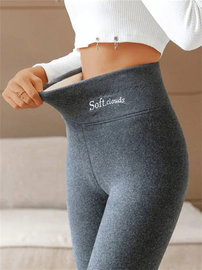 Women's Fleece-Lined High Waist Leggings — Thermal Winter 3