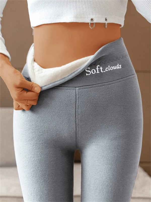 Women's Fleece-Lined High Waist Leggings — Thermal Winter 5