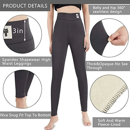 Women's Fleece-Lined High Waist Leggings — Thermal Winter 9