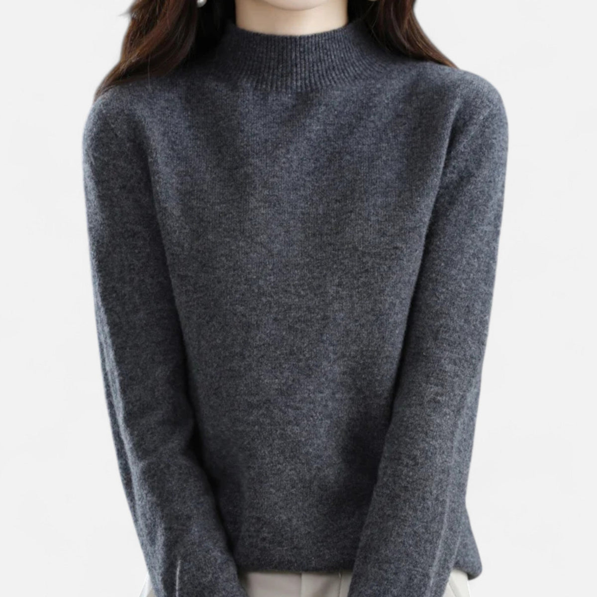 Women's Half-Neck Soft Knit Sweater — Warm Winter Pullover 1
