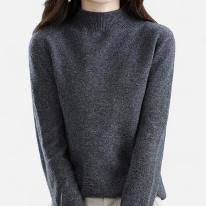 Women's Half-Neck Soft Knit Sweater — Warm Winter Pullover 1