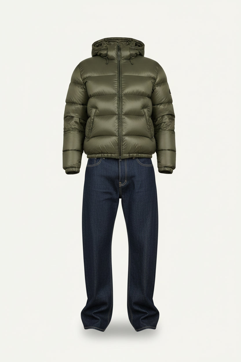 Men's Sherpa Lined Quilted Puffer Jacket with Hood 2