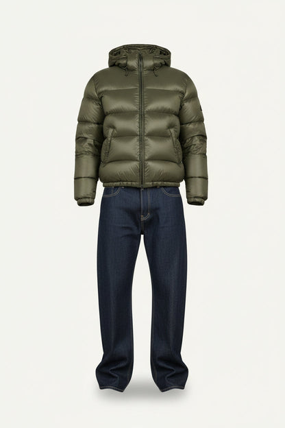 Men's Sherpa Lined Quilted Puffer Jacket with Hood 2