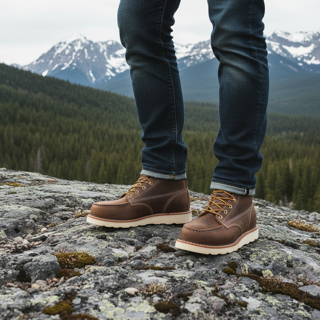 Men's 6-Inch Moc-Toe Work Boots — Wide Width Available 4