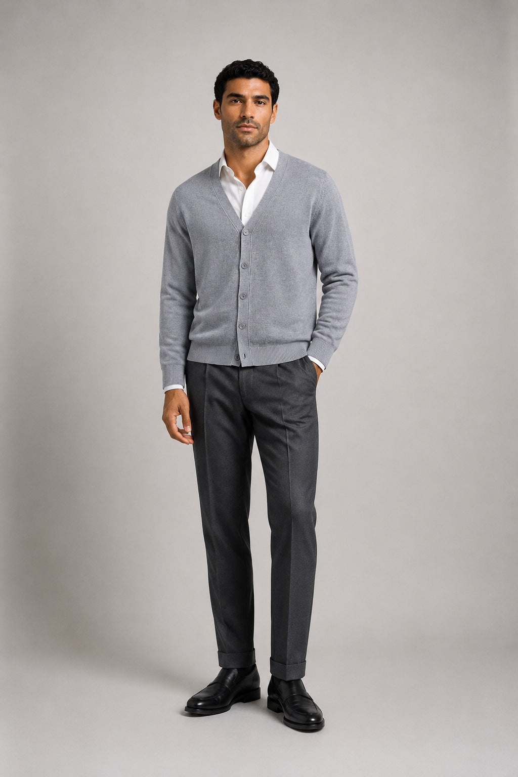 Hover Brothers - Men's - Cashmere Blend V-Neck Cardigan