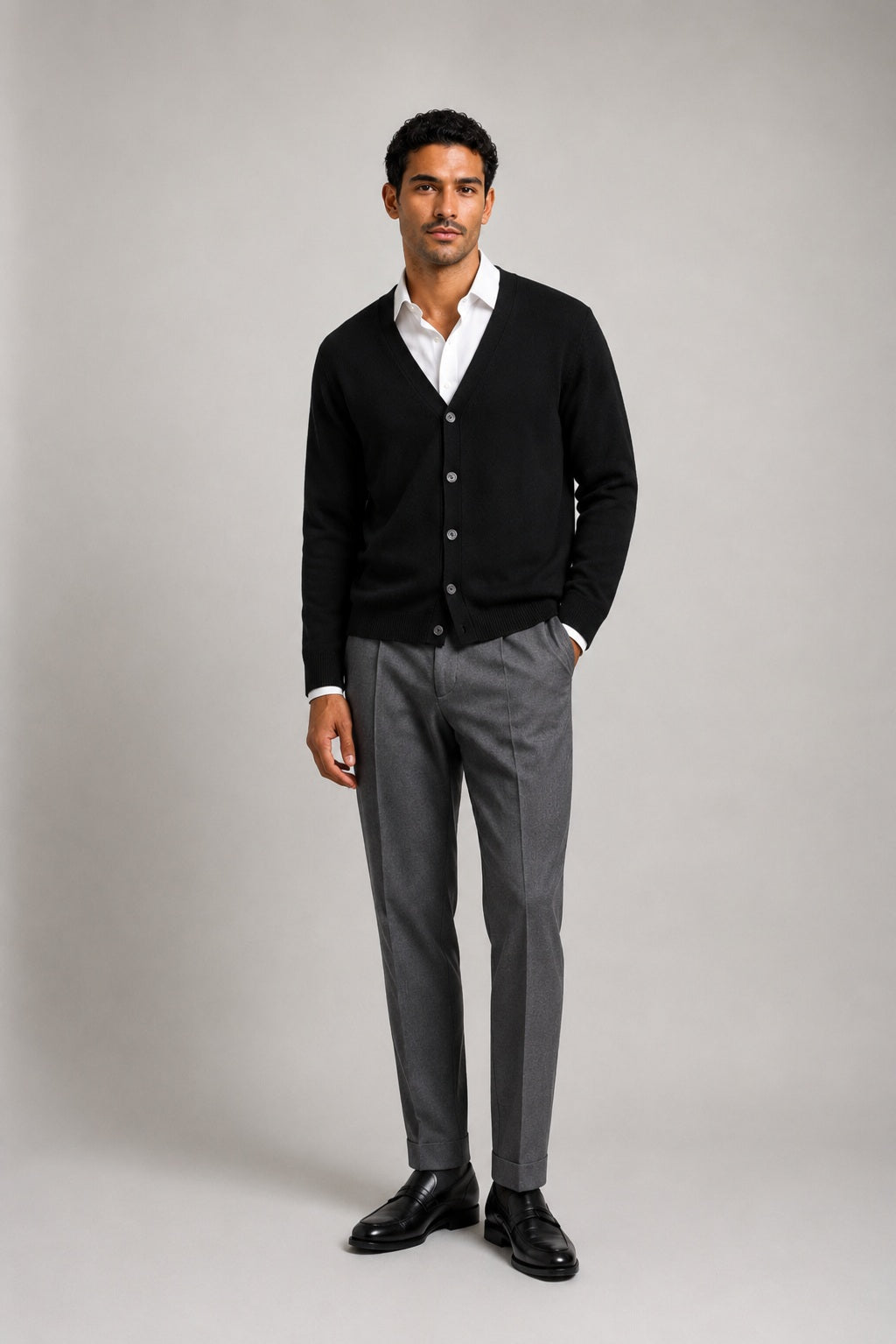 Hover Brothers - Men's - Cashmere Blend V-Neck Cardigan
