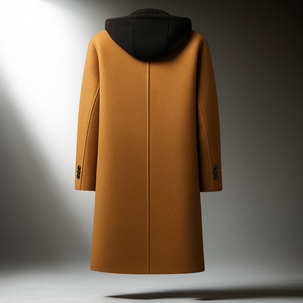 Delmar Wool-Blend Hooded Overcoat — Full-Zip Classic Fit 3