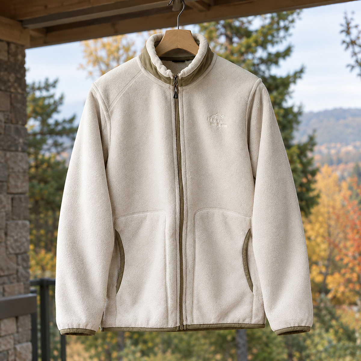 Men's Full-Zip Fleece Jacket — Soft Stand Collar Layer 1