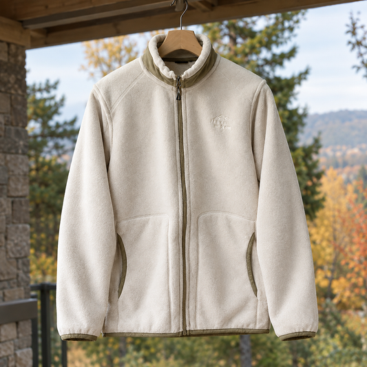 Men's Full-Zip Fleece Jacket — Soft Stand Collar Layer 1