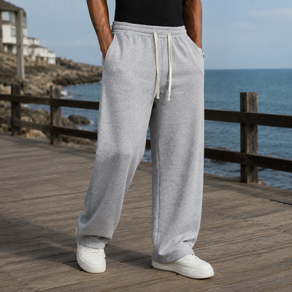 Theo Wide Leg Sweatpants — Relaxed Fit Men's Lounge Pants 1