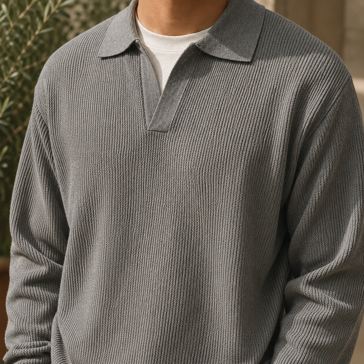 Alexander Polo Sweater — Soft Knit Relaxed Fit for Men 1