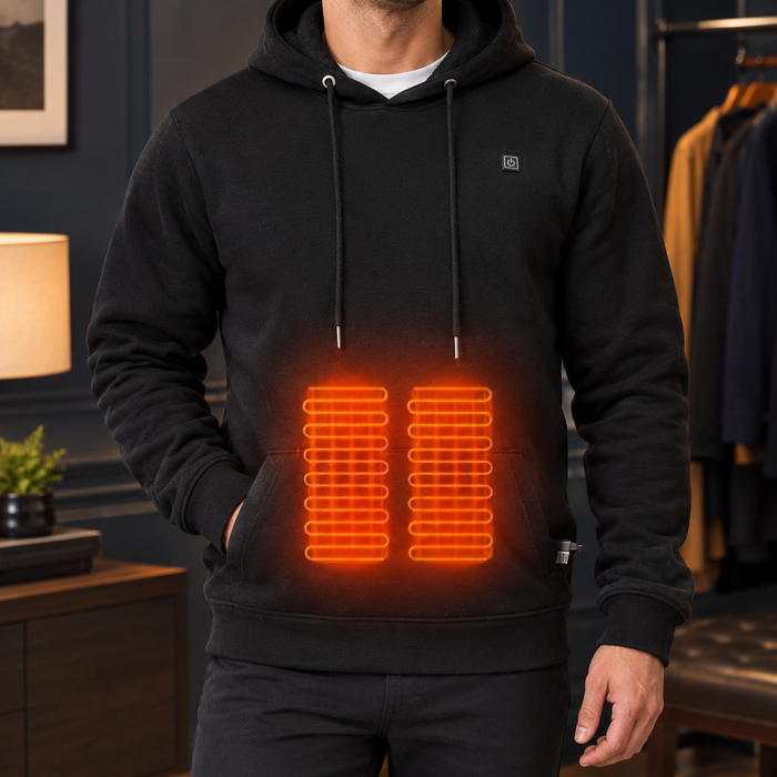 Men's Heated Hoodie — USB-Powered Knit Pullover