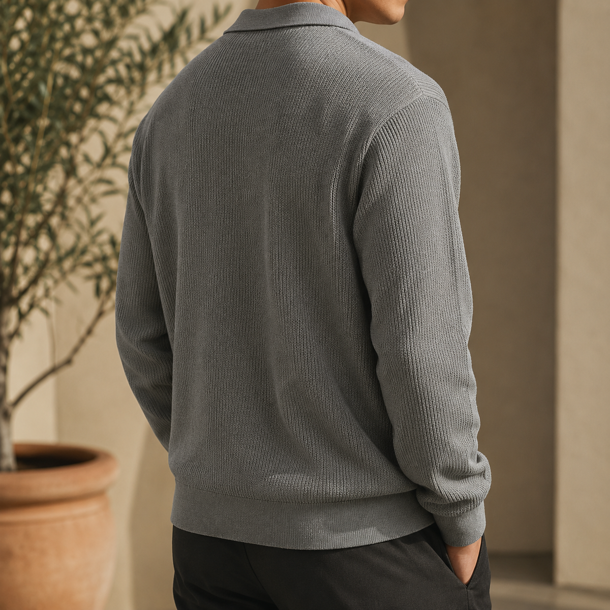 Alexander Polo Sweater — Soft Knit Relaxed Fit for Men 2