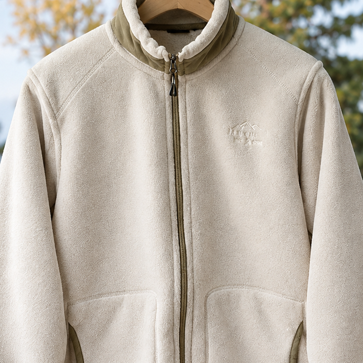 Men's Full-Zip Fleece Jacket — Soft Stand Collar Layer 2