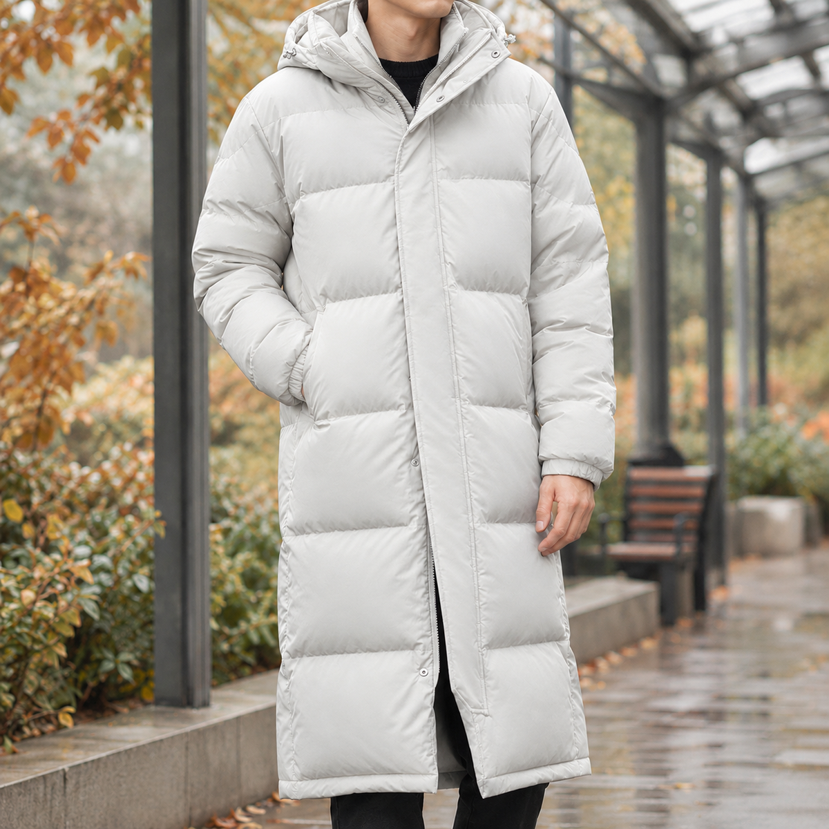 Hadrian Puffer Coat – Ankle-Length Hooded Down Jacket 3