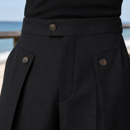 Men's Otto Wide Leg Pants — High-Rise Tailored Pleats 3