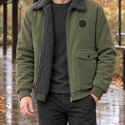 Dorian Fleece-Lined Jacket — Men's Zip-Up Winter Coat 4