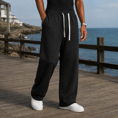 Theo Wide Leg Sweatpants — Relaxed Fit Men's Lounge Pants 4