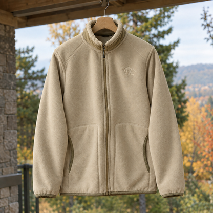 Men's Full-Zip Fleece Jacket — Soft Stand Collar Layer 4